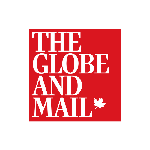 The Globe and Mail logo with maple leaf.