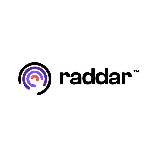 Colorful circular logo on black background.