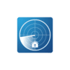 Radar screen with a house icon.