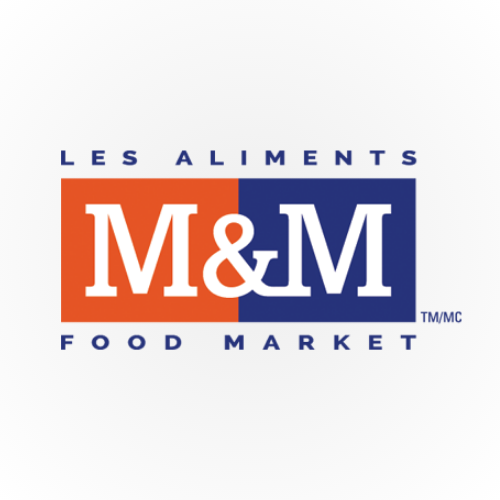 M&M Food Market logo in French.