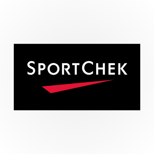 SportChek logo with red swoosh.